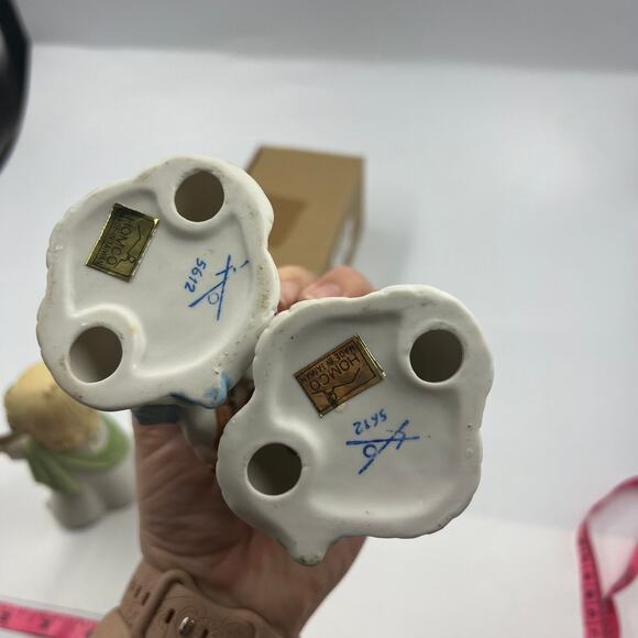 Vintage Set 3 Homco Christmas Ceramic Carolers Holiday Figurines Harp Mandolin - Picture 4 of 14